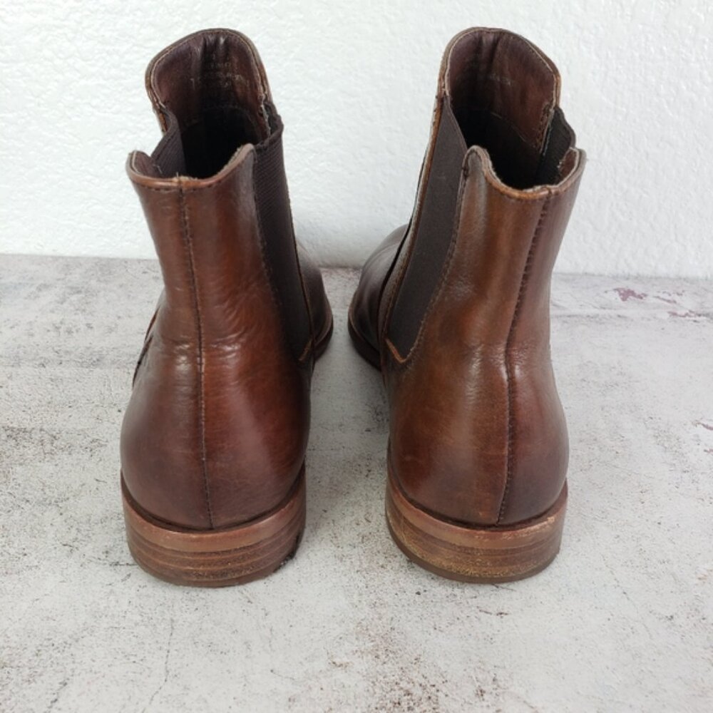 ISOLA 'Mora' Chelsea Leather Ankle Booties Whiskey Canneto Brown size 7.5M - Picture 6 of 12